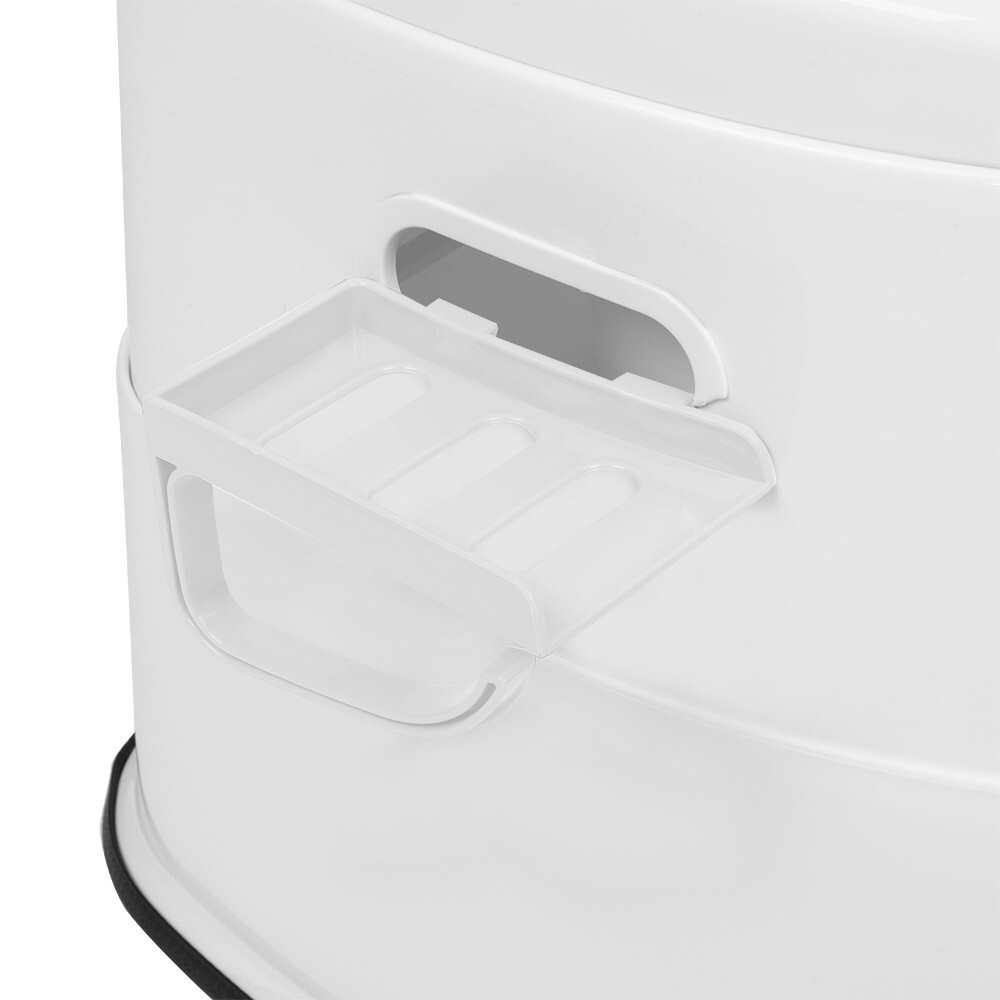 White Camping Portable Toilet Travel Outdoor RV Commode Potty+Tissue Box NonSlip
