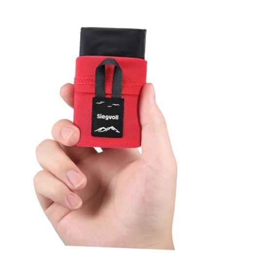 Pocket Picnic Blanket for 1 Person, 43.3×27.56″ (1.27oz) H Black (Red Pack)