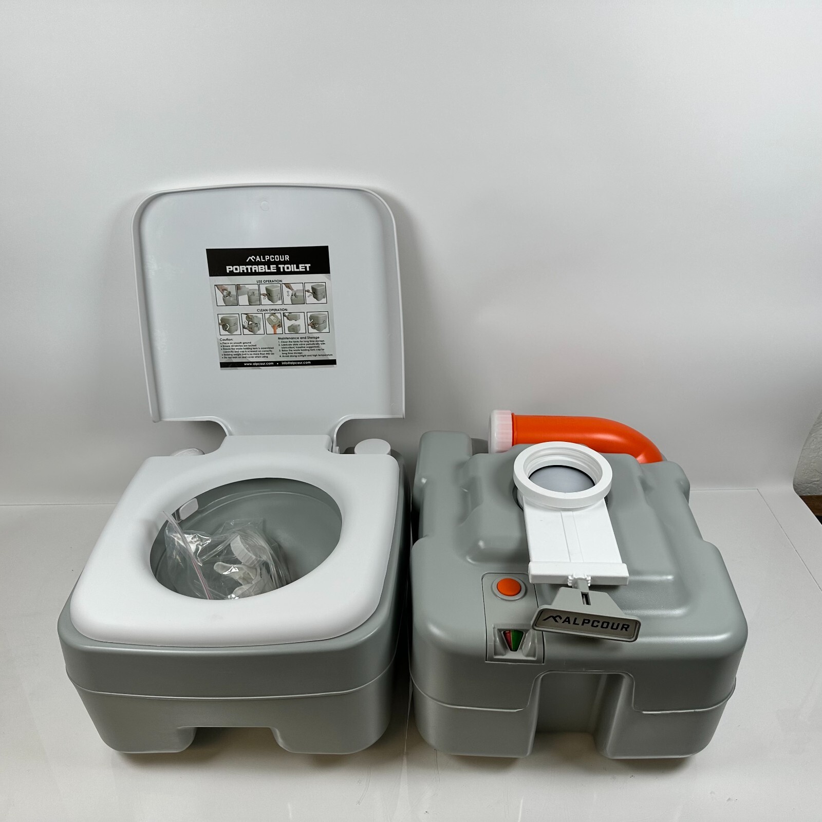 (NEW) Alpcour Portable RV Toilet APC-PT20W