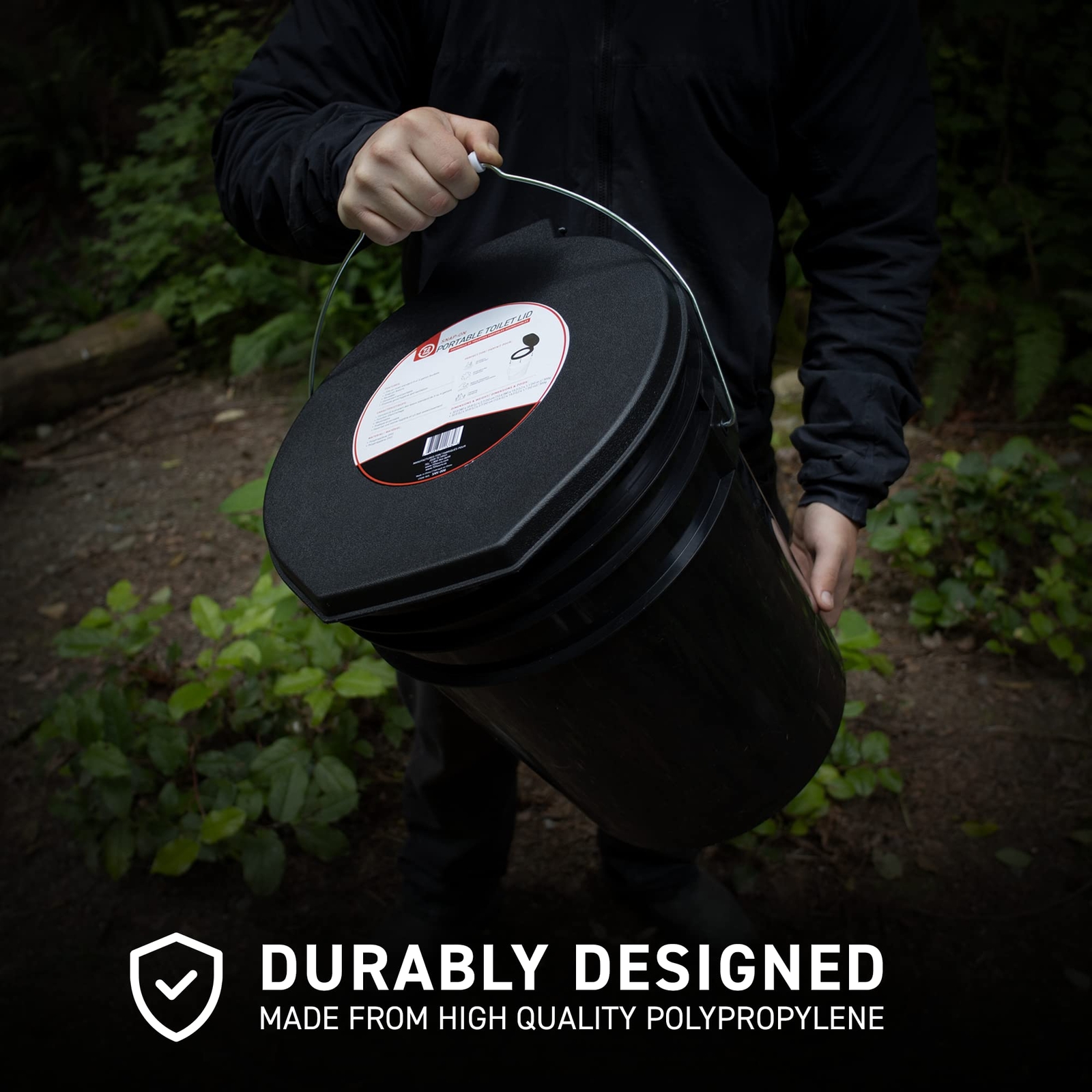 Portable Camping Toilet Seat with Lid for Camping, Hiking,Emergencies(No Bucket)