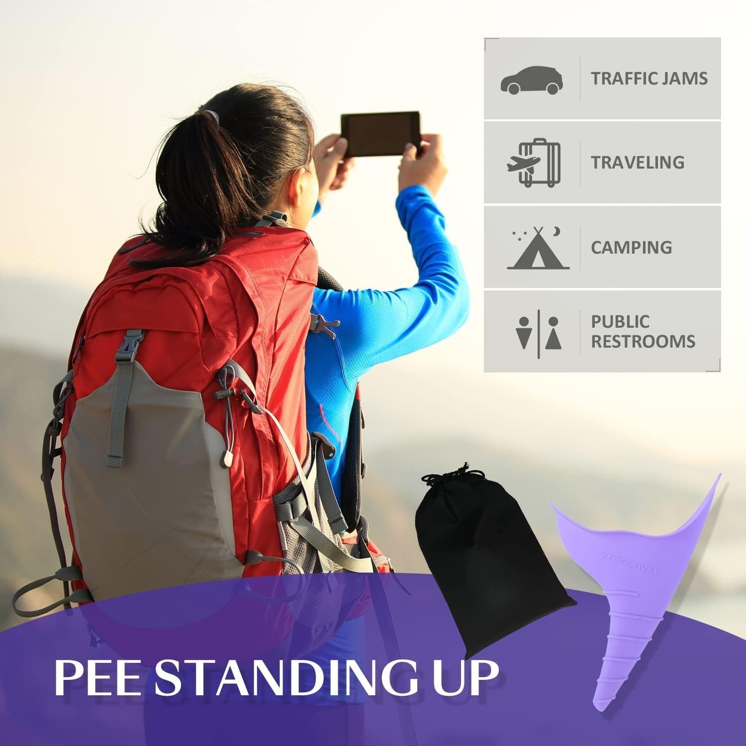 Go Anywhere with Our 2-Pack Silicone Pee Device – Ideal for Camping and Travel
