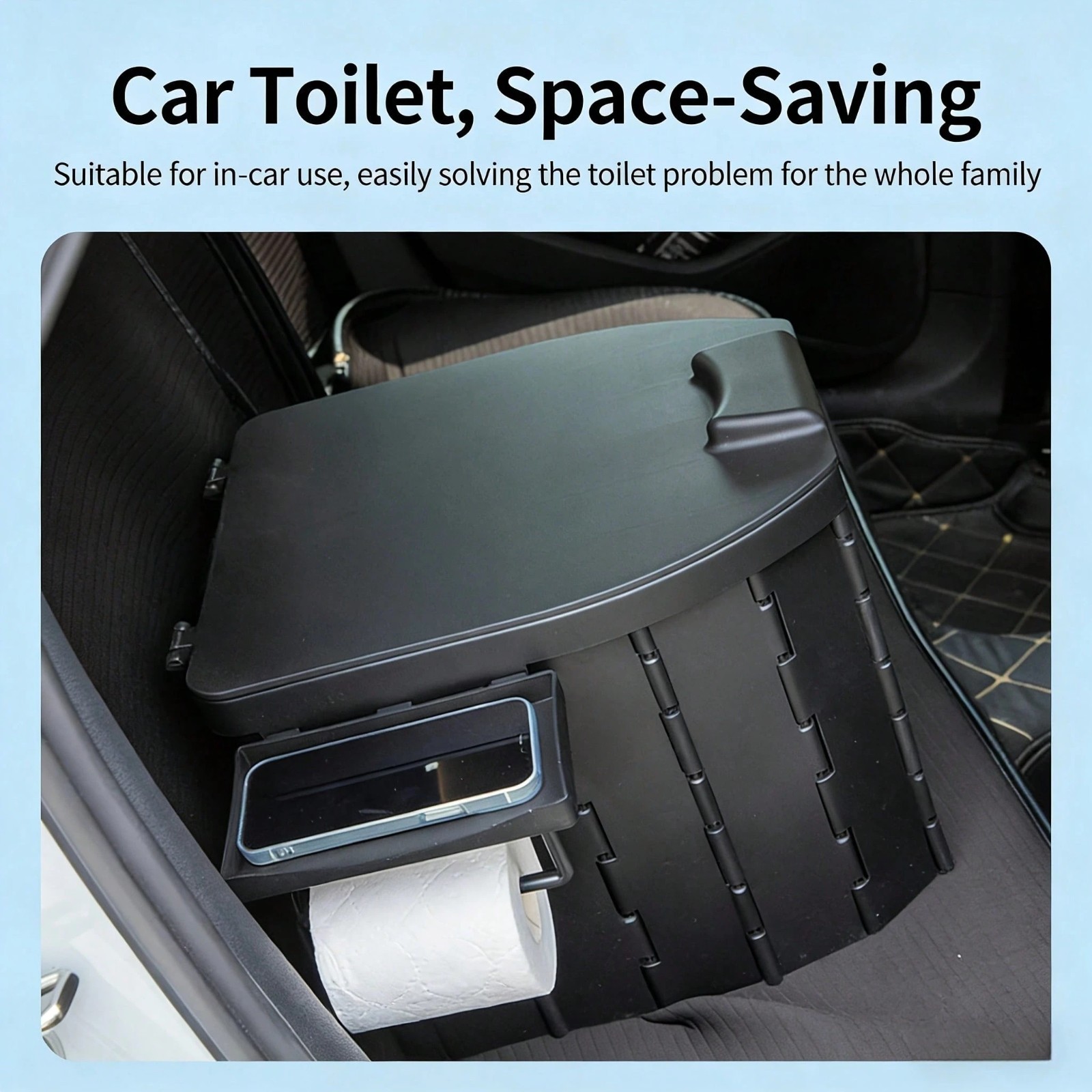 vNew Cepasei Portable Camping Toilet Foldable Travel Commode Outdoor RV Gear
