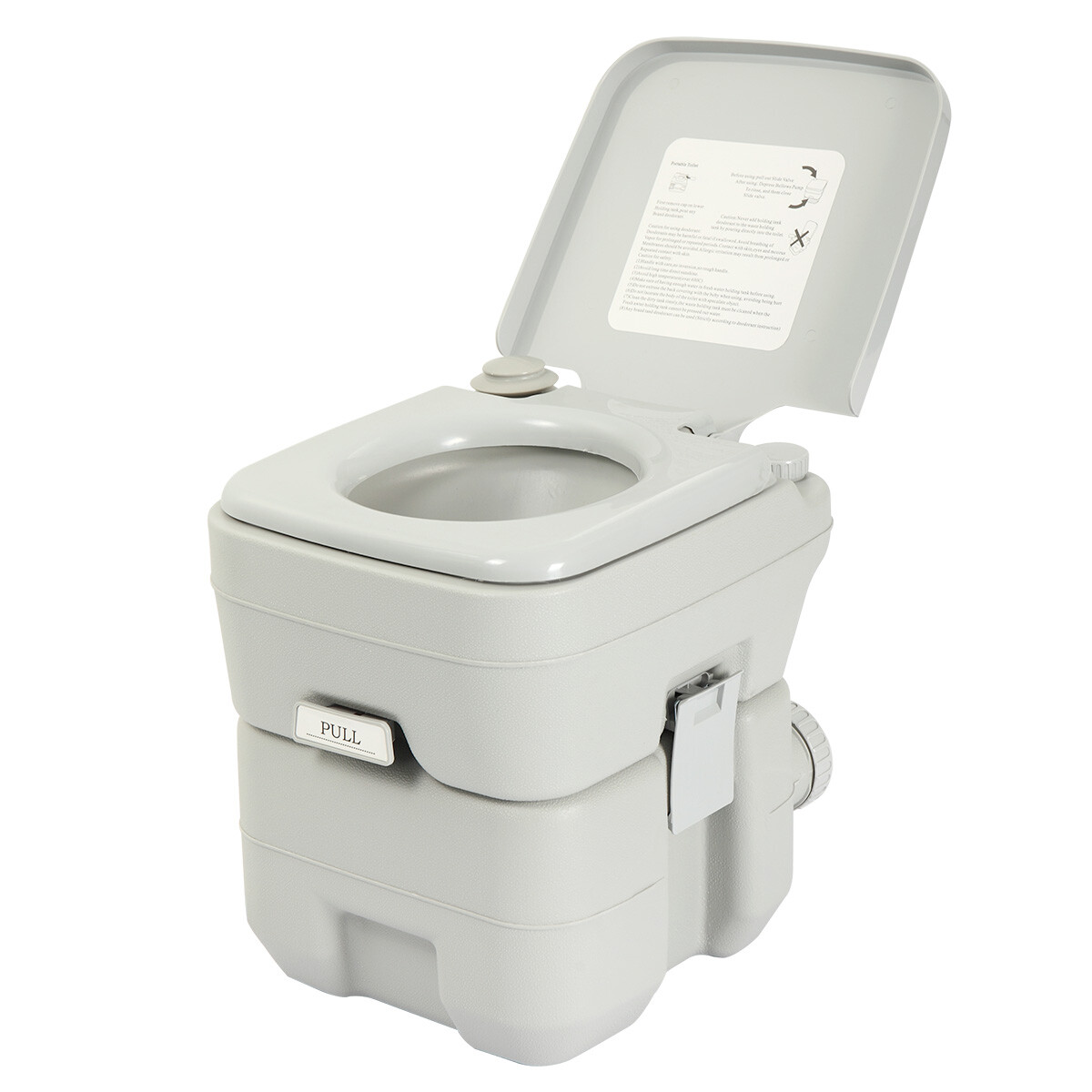 5 Gallon 20L Portable Toilet Outdoor Indoor Flush Porta Potti Travel Camping
