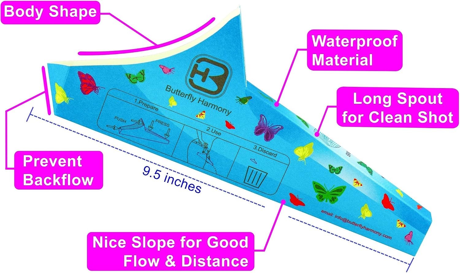 S3 (8-20 Funnels) Disposable Paper Female Urination Device, Women Urinals