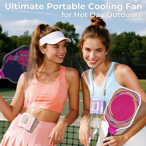 Mini Portable Waist Fan Clip on, Birthday Gifts LAVENDER 5000.0 Milliamp Hours