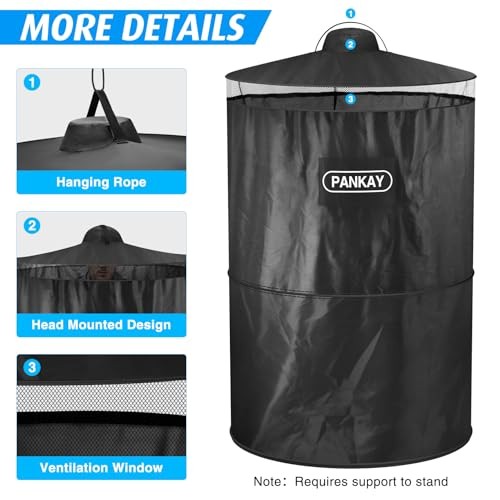 Pop Up Privacy Tent, Portable Outdoor Camping Bathroom Toilet Tent, Black