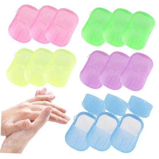 15 Pack Soap Sheets for Traveling, 300 Sheet Portable Soap Paper Disposable