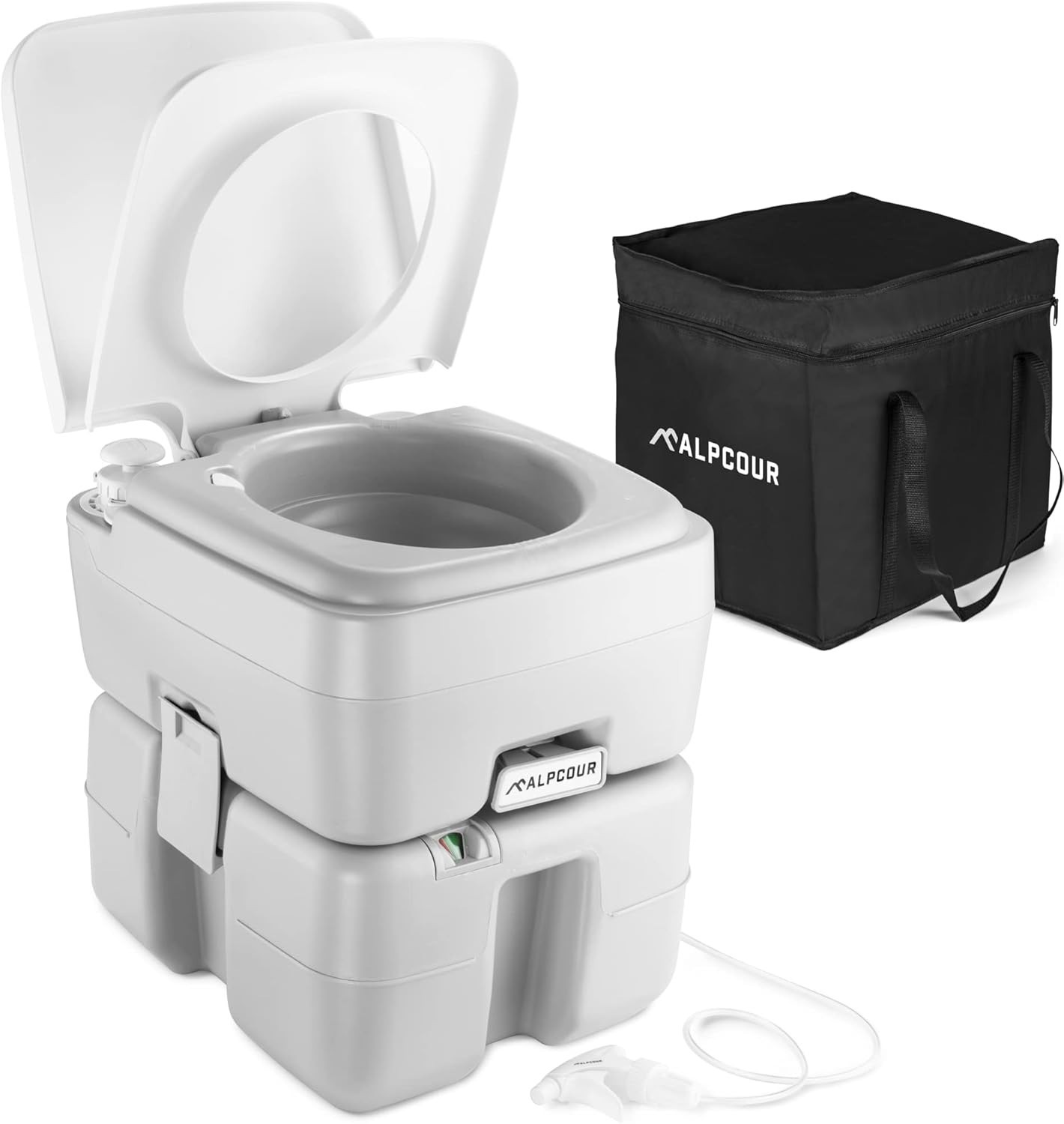 Portable Toilet Compact Indoor Outdoor Commode with Travel Bag for Camping