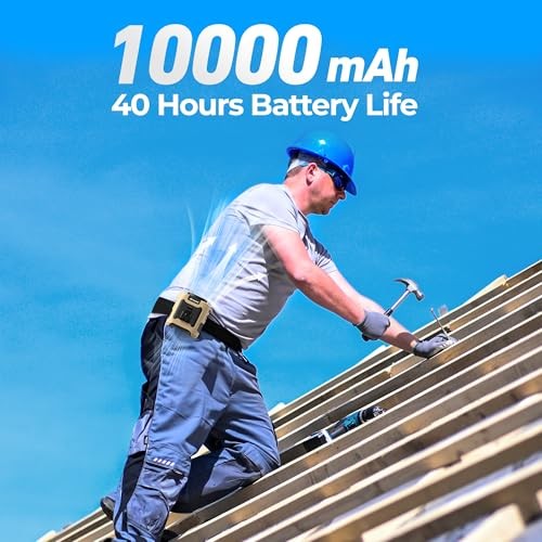 Portable Waist Fan Clip On, Gifts for Men Dad Khaki 10000.0 Milliamp Hours