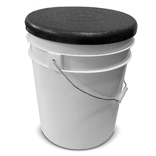 Bucket Lid Seat for 5 gallon bucket by Bucket Lidz Black