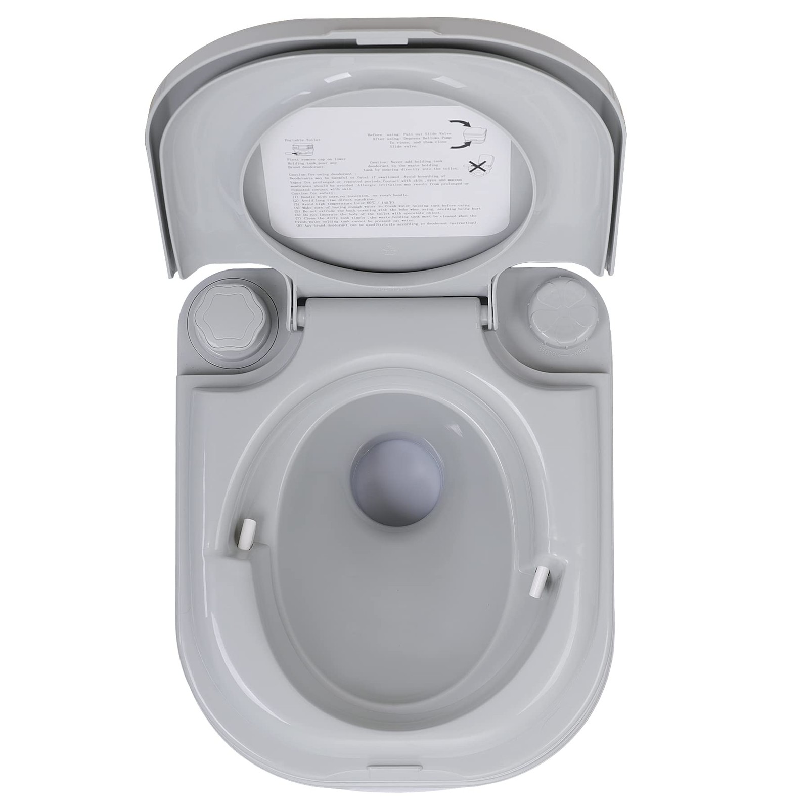 6.4 Gallon Waste Tank Portable Toilet for Camping RV Boating Fishing Indoor O…