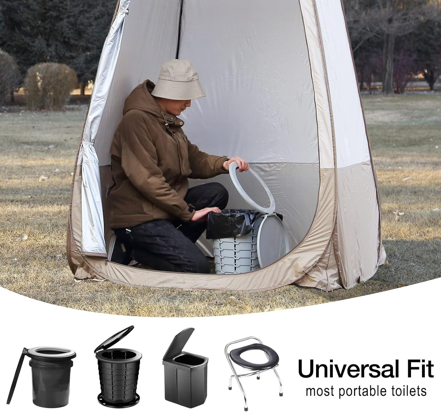 Biodegradable Portable Toilet Bags 8 gallon｜40 Count Camping Toilet Bags for Por