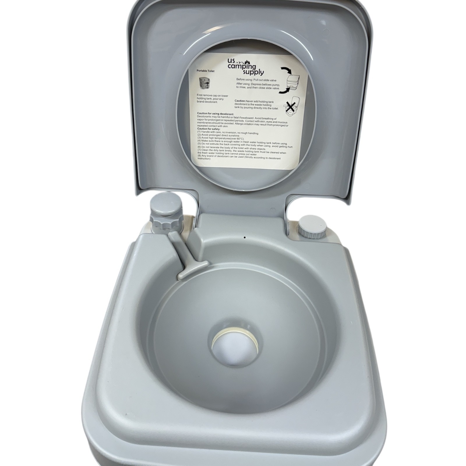 U.S. Camping Supply Portable Toilet with Carry Bag, 5.3 Gallon Waste Tank