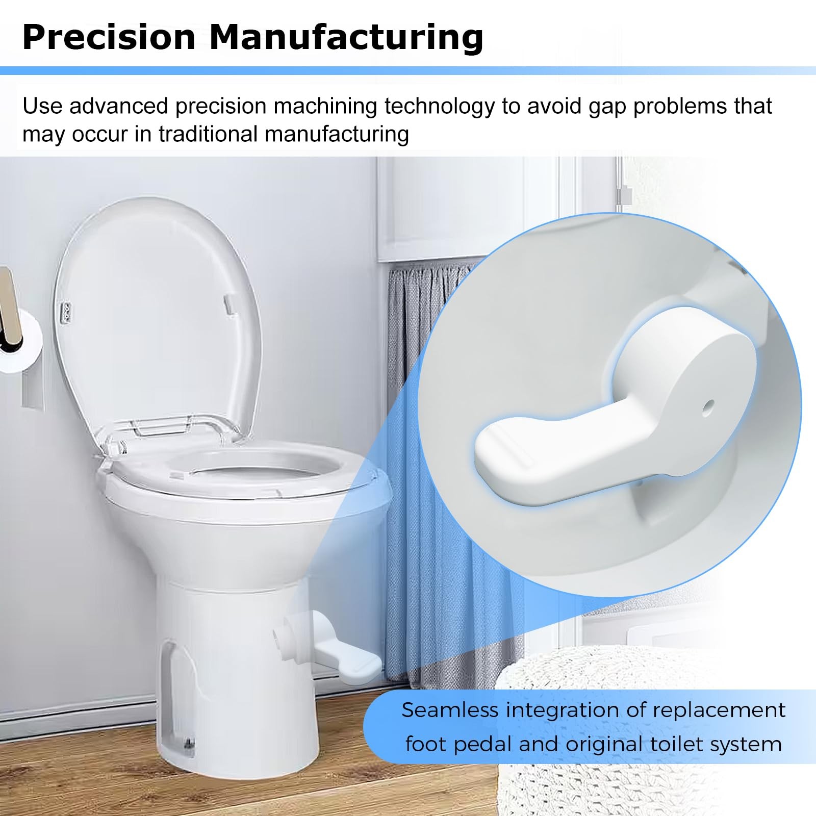 RV Toilet Flush Pedal for Dometic 300/310/320/321 RV Toilet Repair Parts Foot Pe