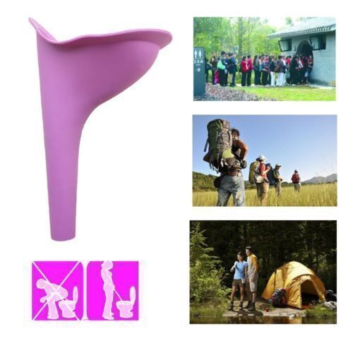 Women Urination Device Reusable Silicone Funnel Travel Camping Standing to Pee