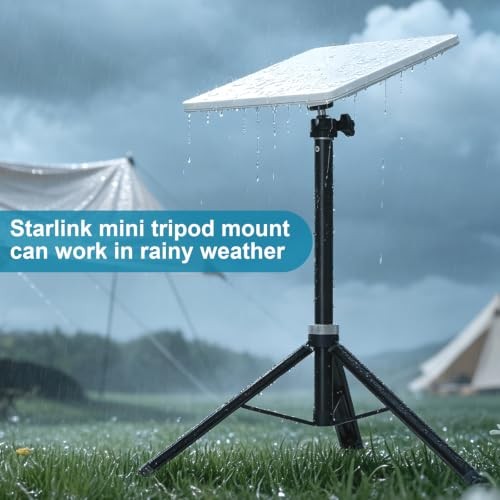 Starlink Mini with Adapter – Portable Aluminum Alloy Tripod Stand – Tripod Mount