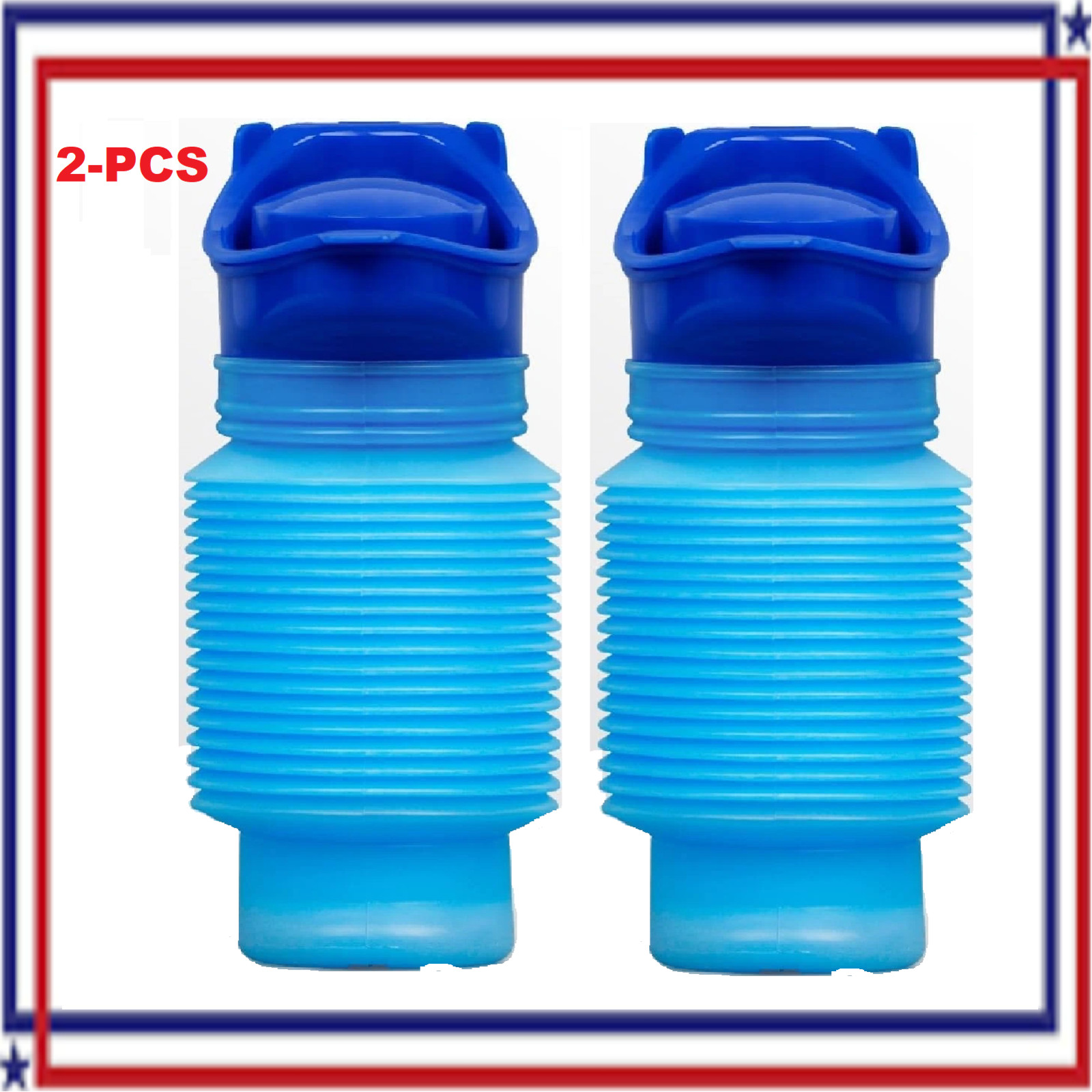 Portable Urinal Bottle 2 Pack 750ml Leakproof Car Travel Pee Bottle Blue – USA