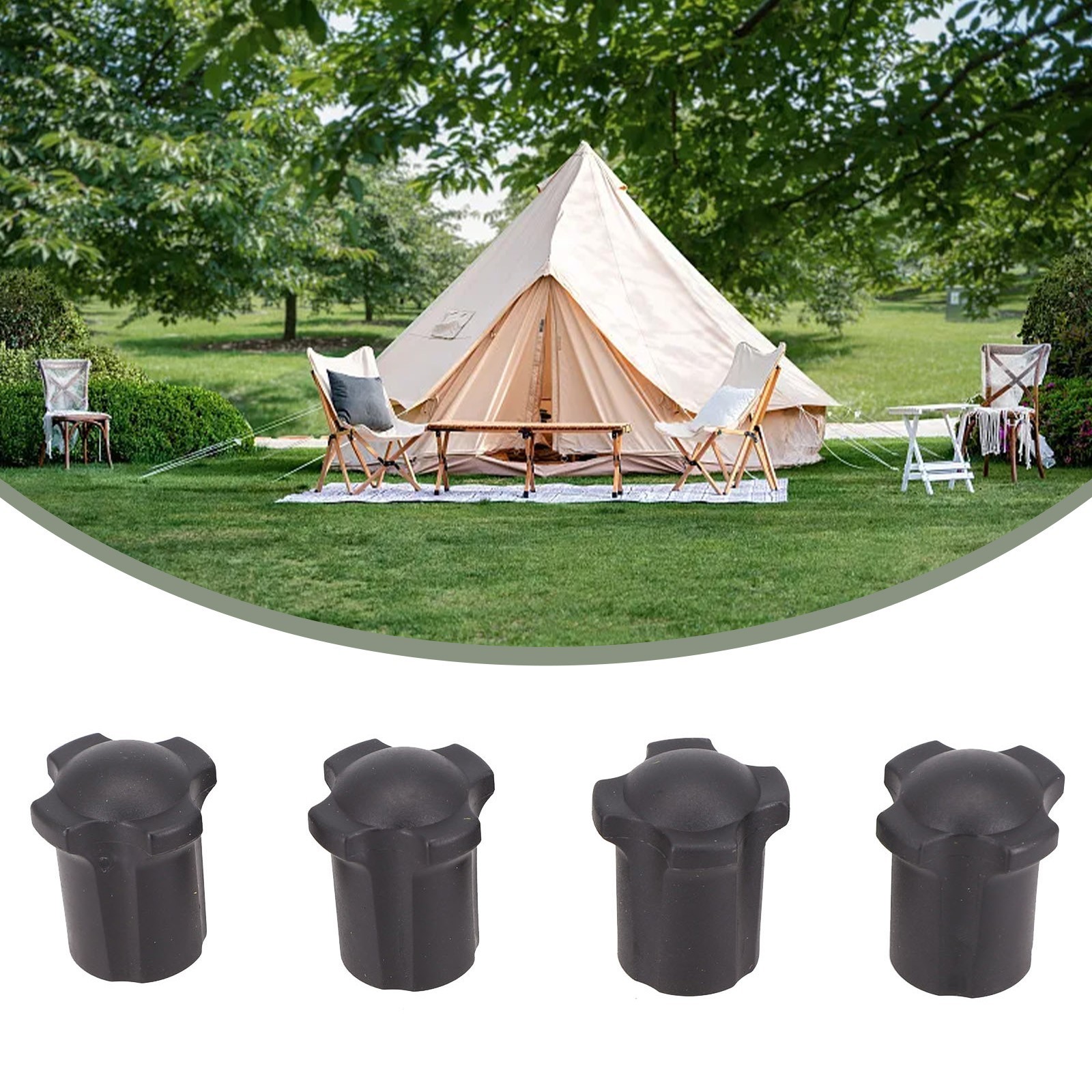 Prevent Chair Legs from Sinking into Mud Camping Fold Chairs Leg Cap 4pcs