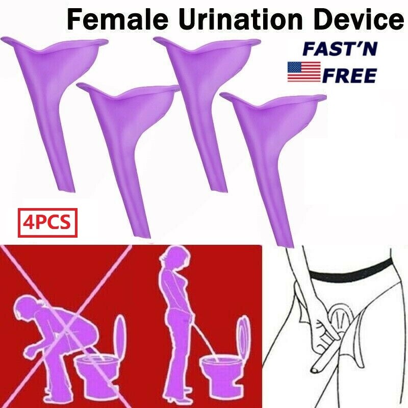 4PCS Portable Female Woman Ladies She Urinal Urine Wee Funnel Camping Travel Loo