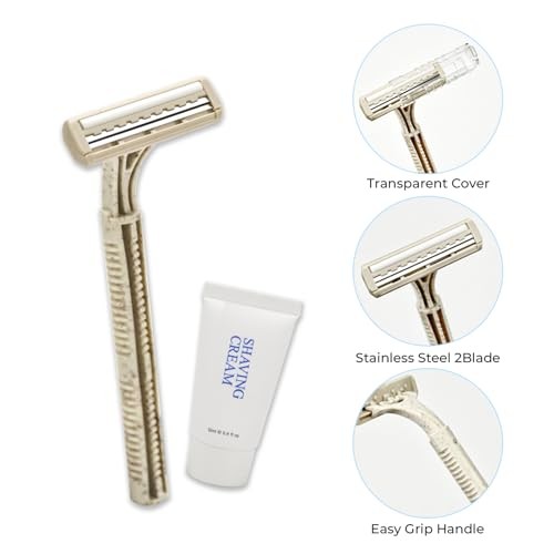 Disposable Shave Kit for Men &Women – 100 Pcs Wheat Straw 1 Count (Pack of 100)