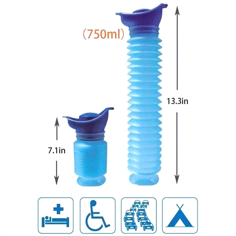 Male Female Portable Urinal Travel Camping Car Toilet Pee Bottle Emergency Kit