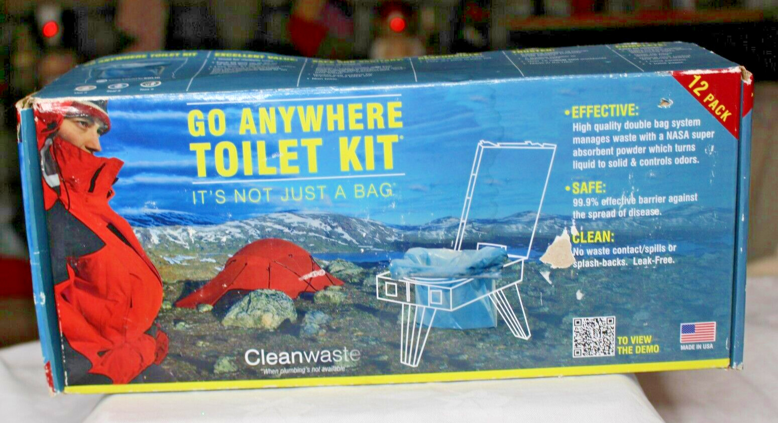 Cleanwaste GO Anywhere Toilet Waste Kits-12/Pack CASE NEW