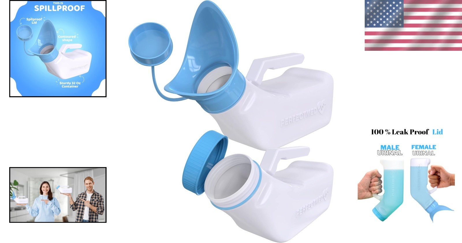 Unisex Portable Urinals 32oz – Sturdy Spillproof Design for On-the-Go Comfort