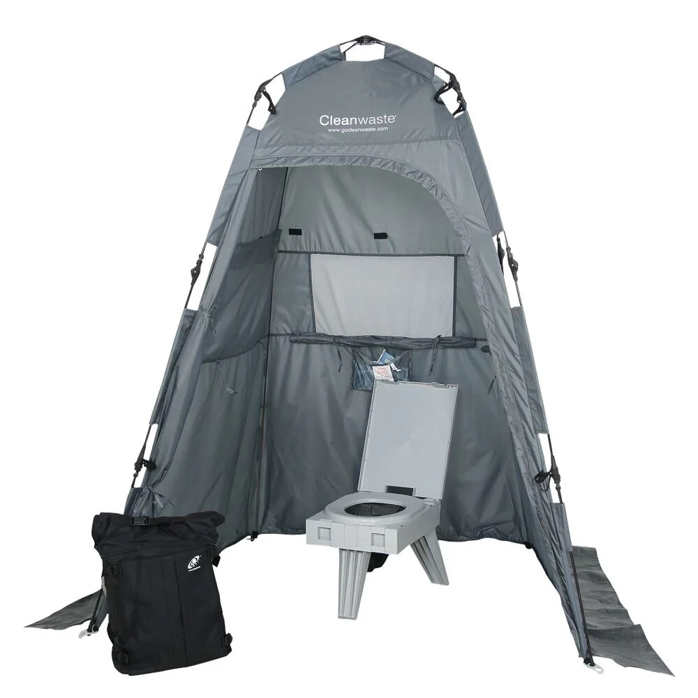 Cleanwaste Go Anywhere Complete Portable Toilet System; Full Bathroom Solution