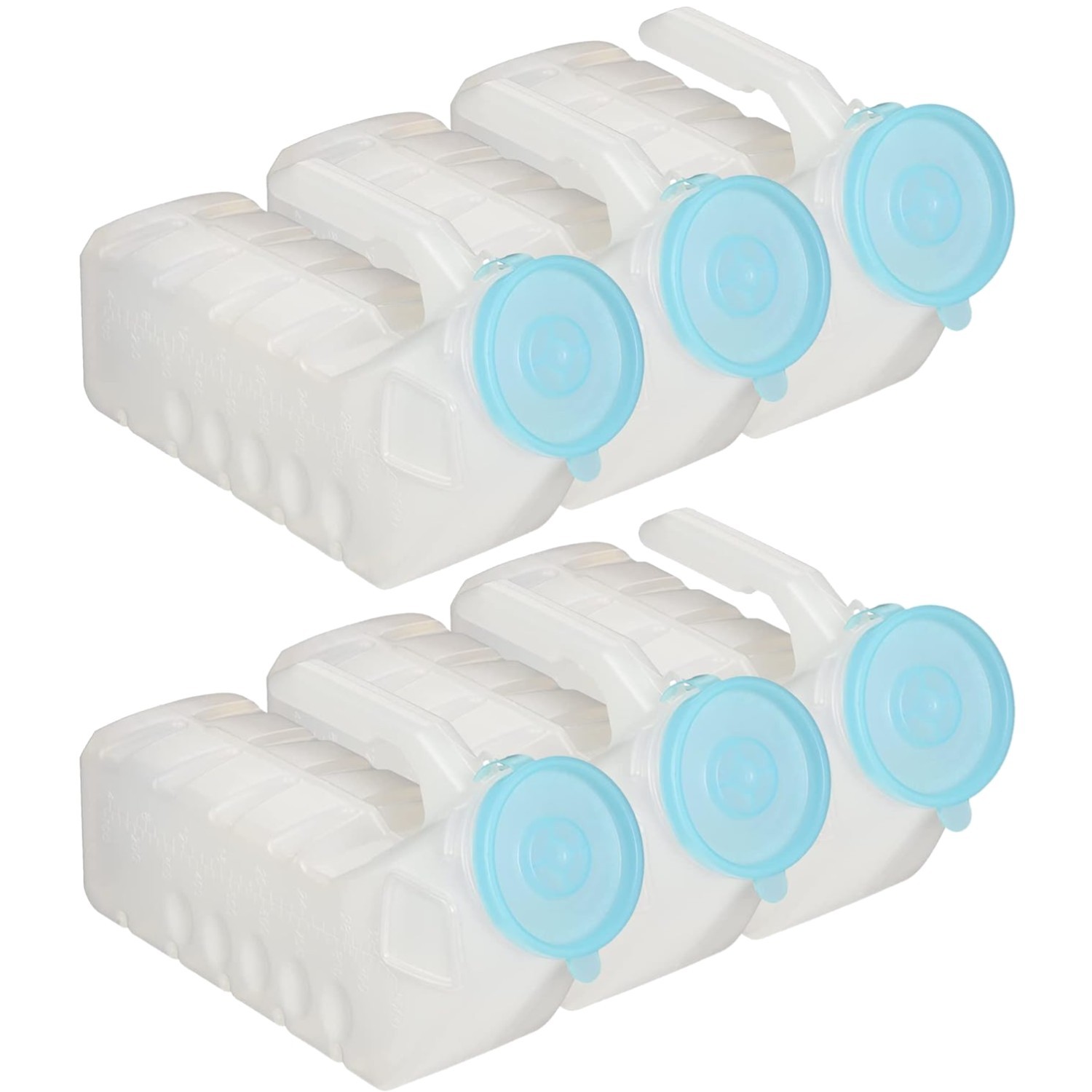 Durable Plastic Pee Bottles 1000ml 6-Pack