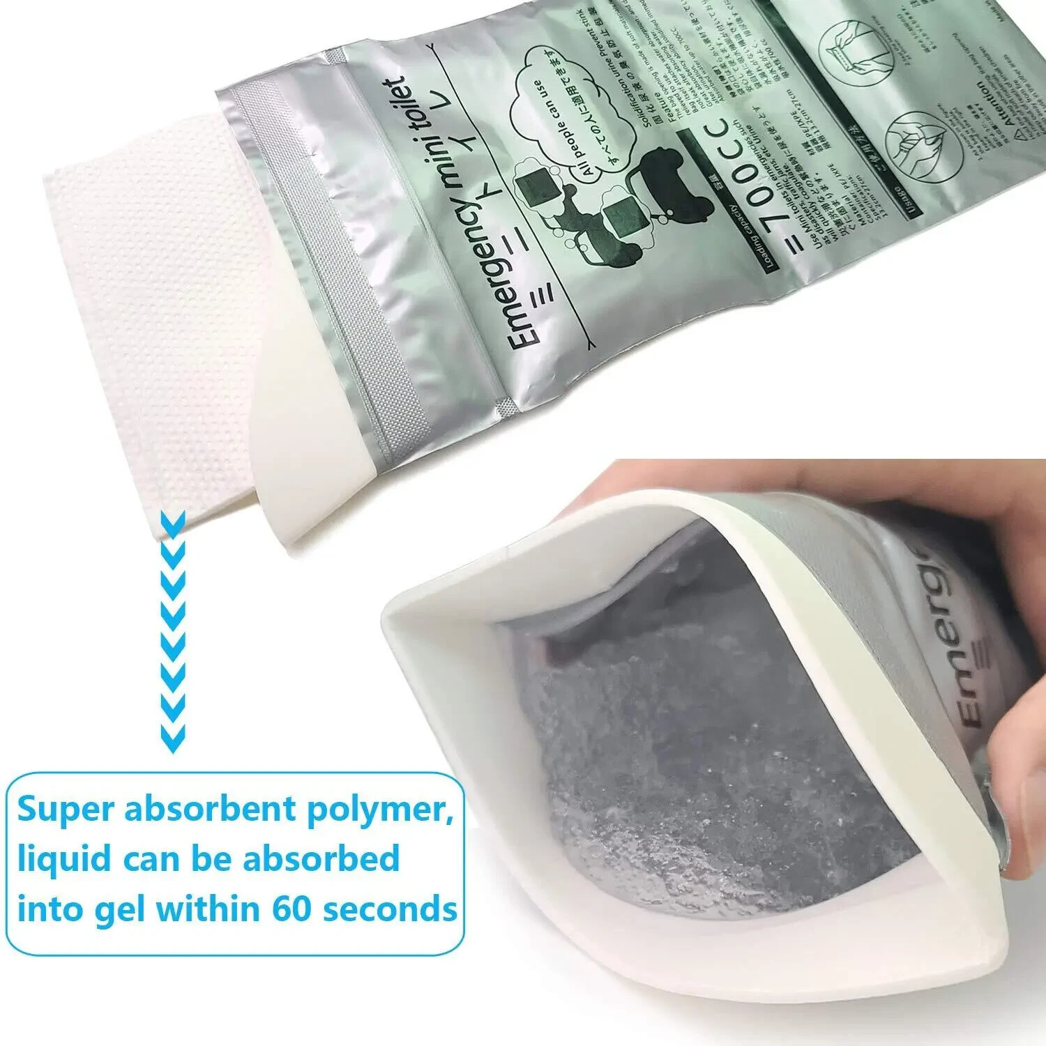 Pack of 16 Disposable Urinal Bags Camping Pee Unisex Travel Urine Vomit Bag