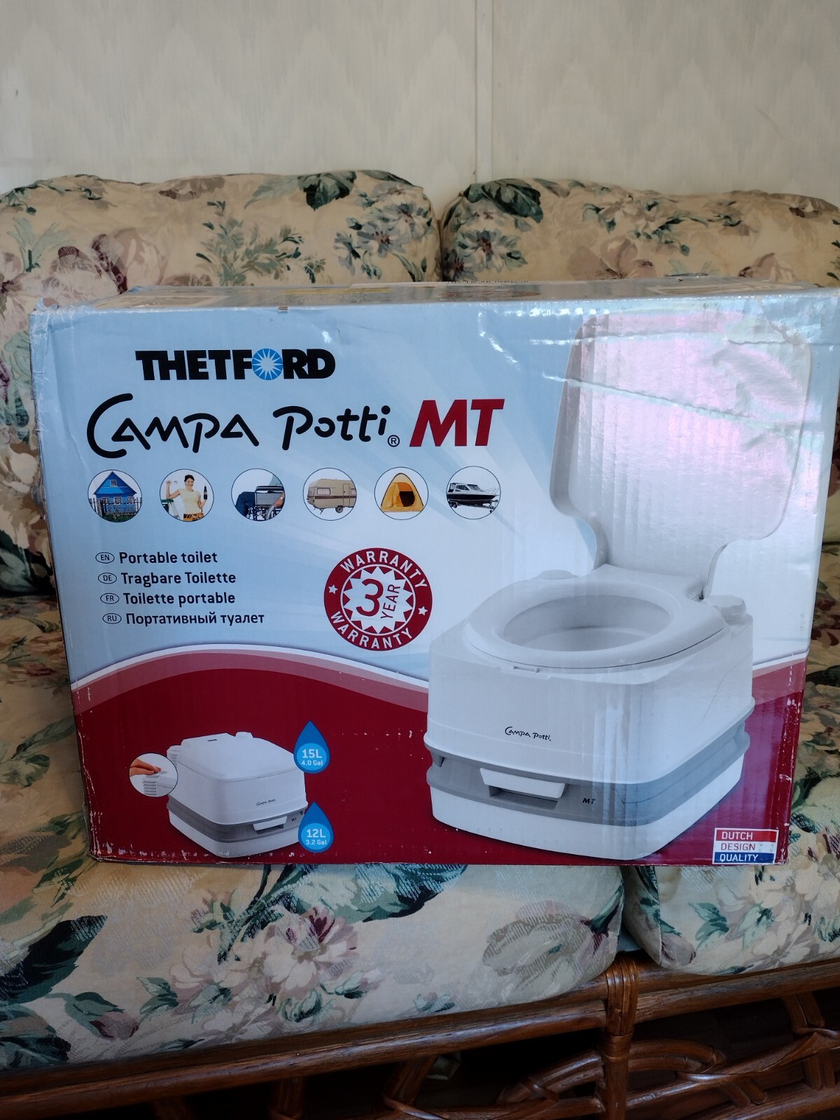 Thetford Campa-Potti MT, High-gloss finish, Leakproof, Easy to clean, Durable