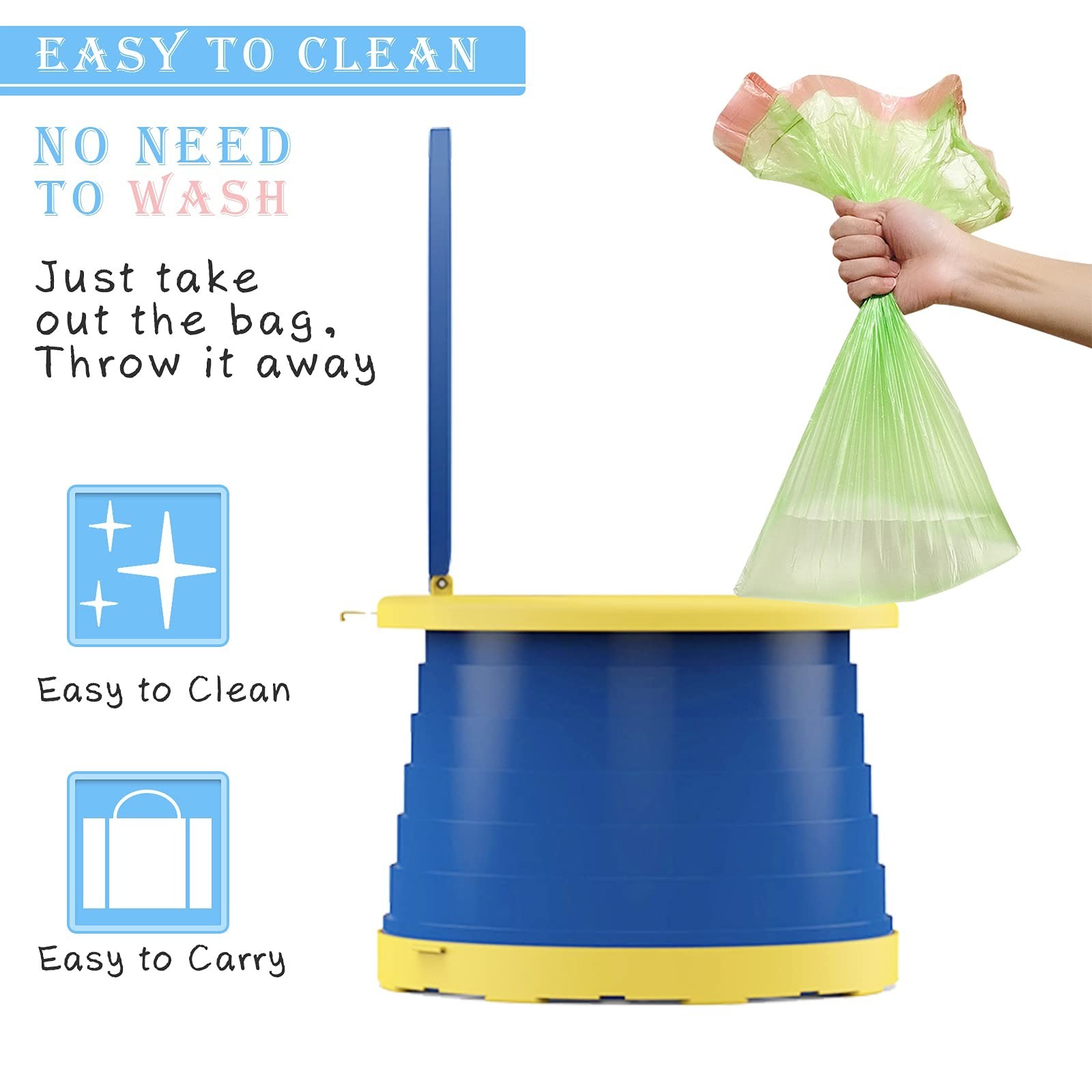 Portable Potty Seat, Toddler Folding Training Toilet Chair Kids Travel Foldab…