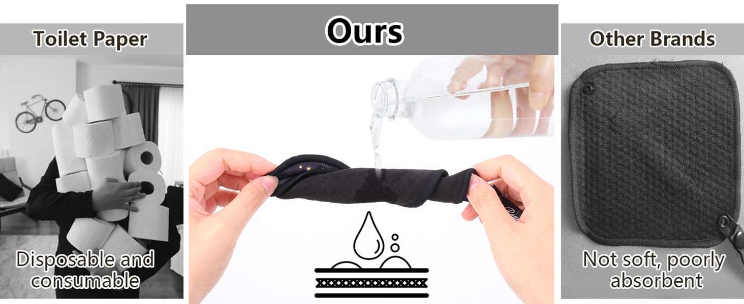 2 Pcs Pee Cloth, Pee Cloth for Women Hiking, Soft & Absorbent Pee Rag, Reusable