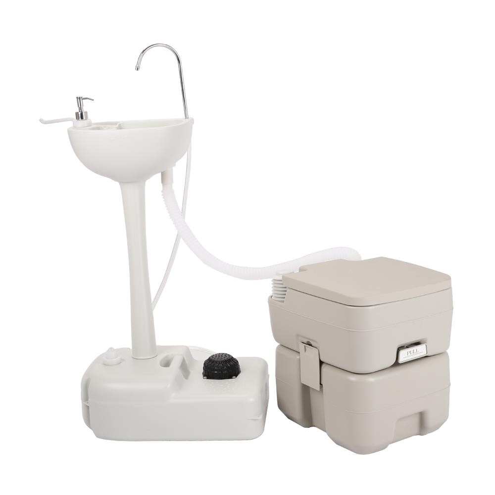 Removable Camping Sink Wash Basin, Portable Flush Toilet Vehicle Party Outdoor