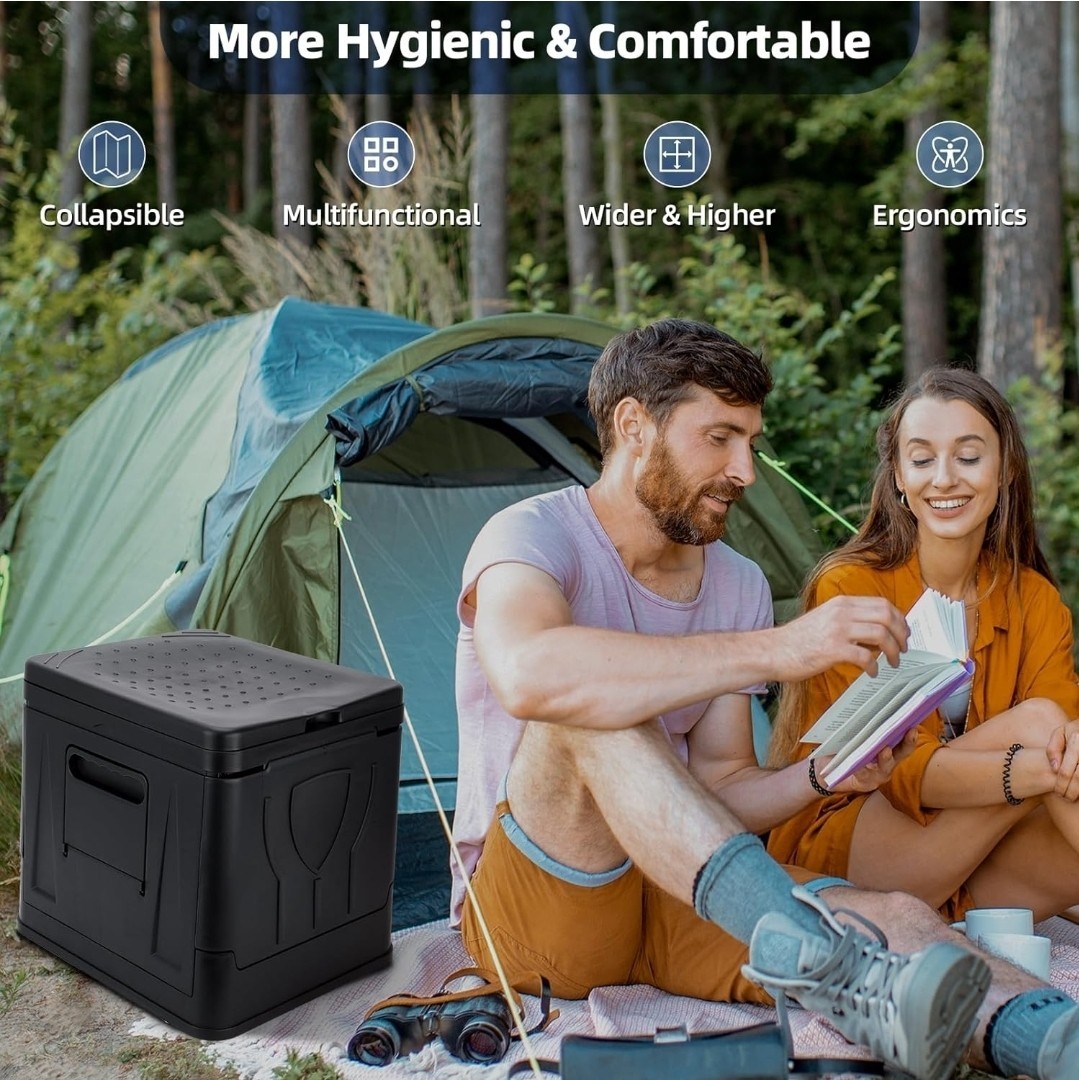 Zooyuu Portable Toilet Foldable RV Hiking Outdoor