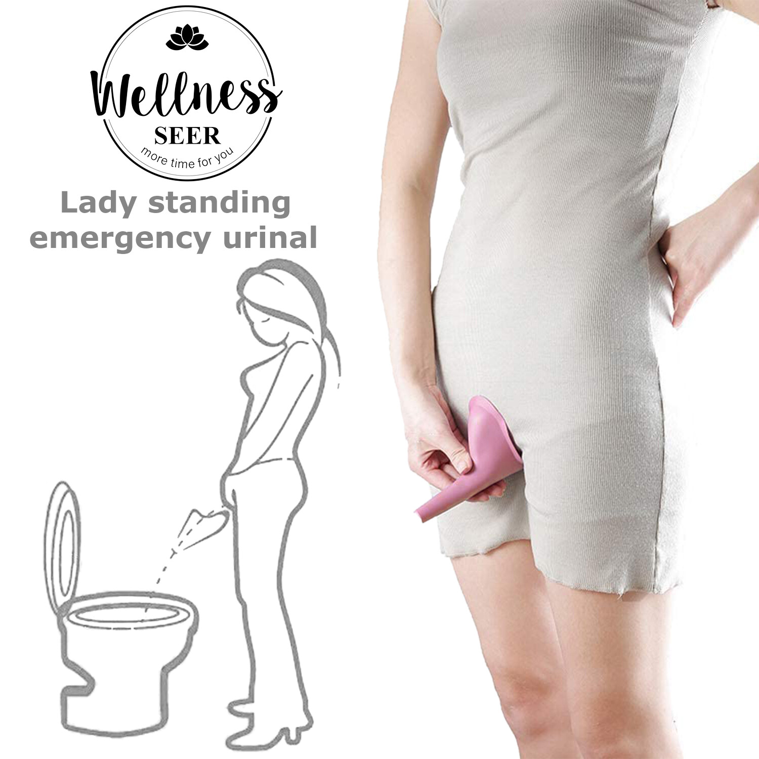 Reusable Portable Urinal Women Female Travel Urinal Camping – 3 Pack