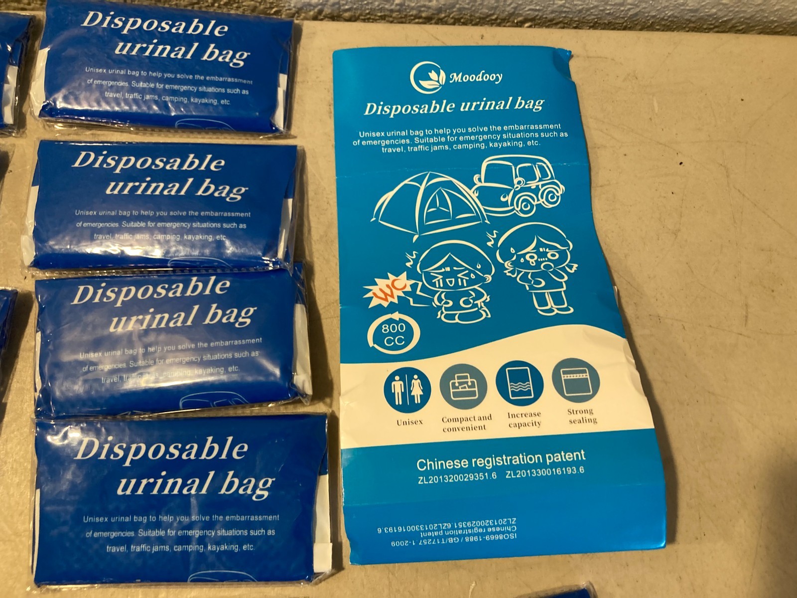 Disposable Urinal Bag Unisex 21 Pack Road trip Camping