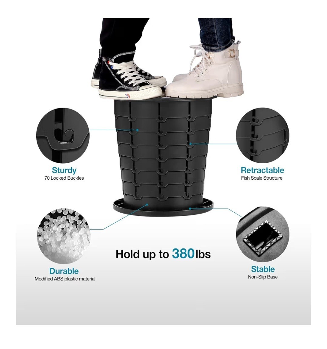 Adjustable Height Portable Toilet for Travel & Camping – Lightweight & Durable