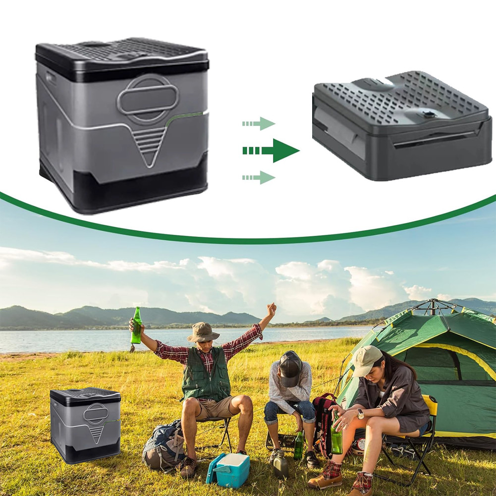 Portable Toilet for Adults, Upgraded Camping Toilets Collapsible Toilet 11.8”