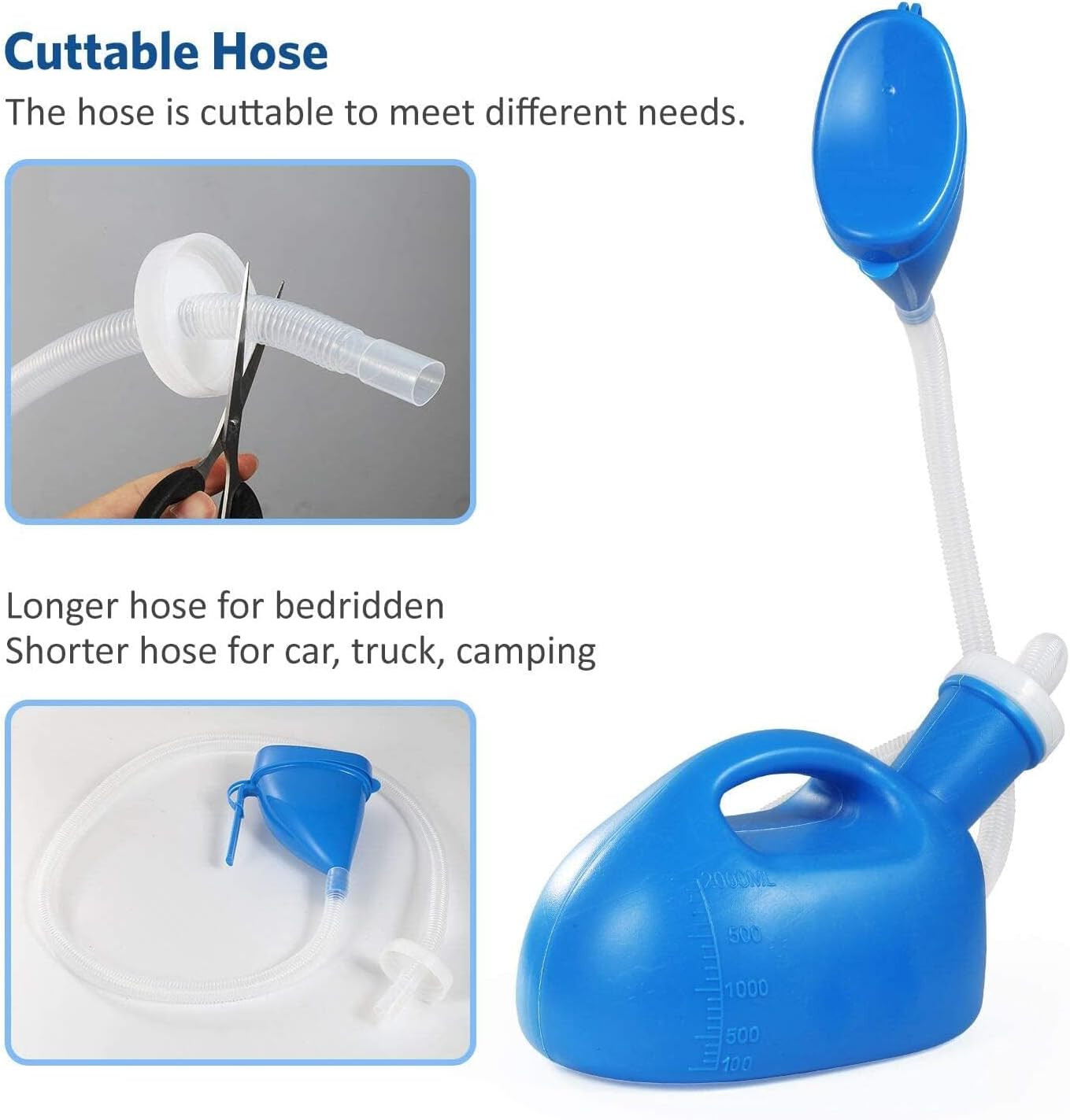 Portable Urinals for Men Women Urine Bottle Spill Proof Female Male Pee Bottle U