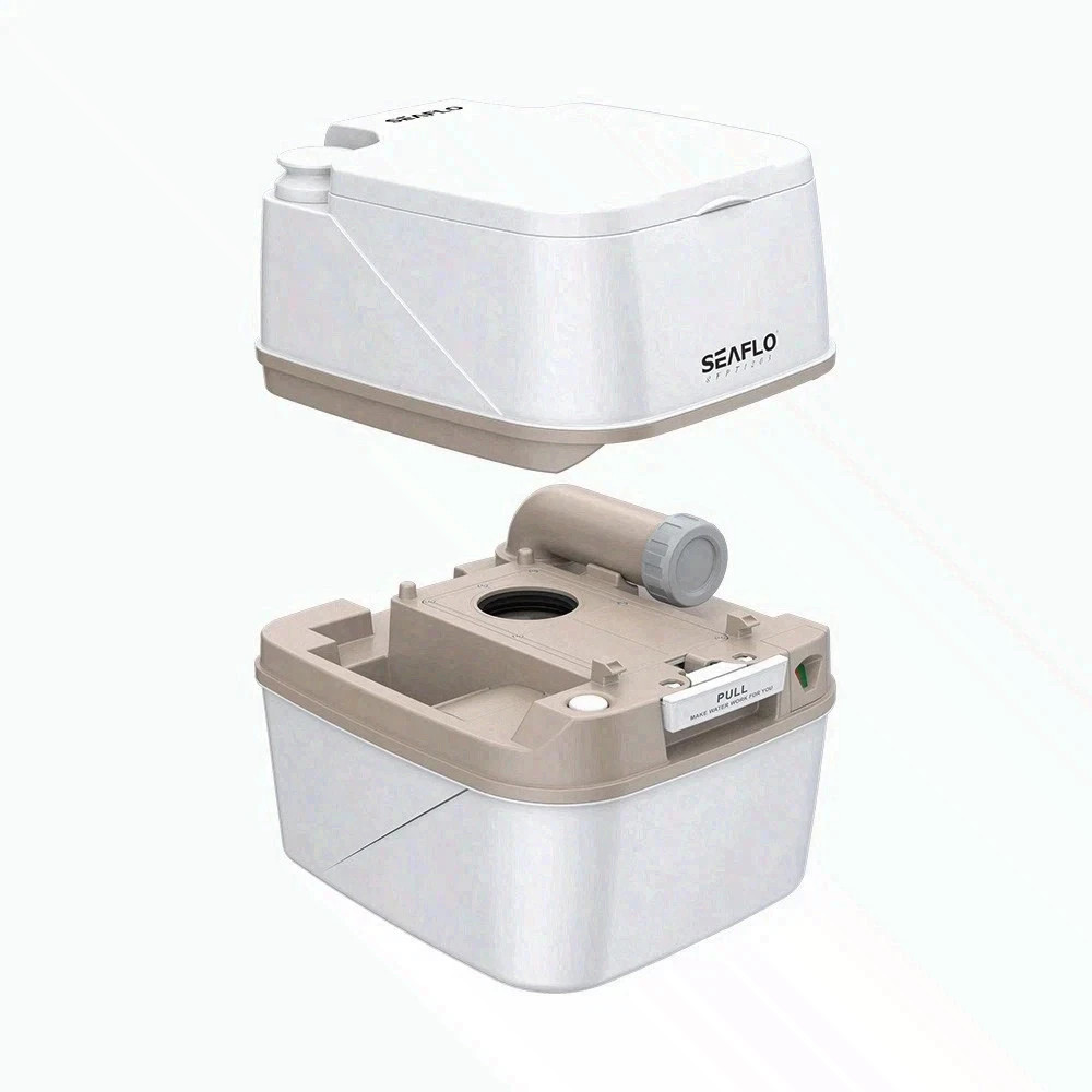 SEAFLO SFPT-12-03 3.2 Gallon Premium Portable Travel Toilet – 12L White