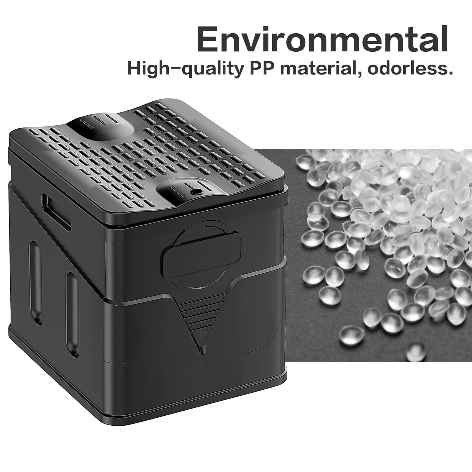 Black Compact Portable Foldable Camping Toilet Potty For Adults Car Hike