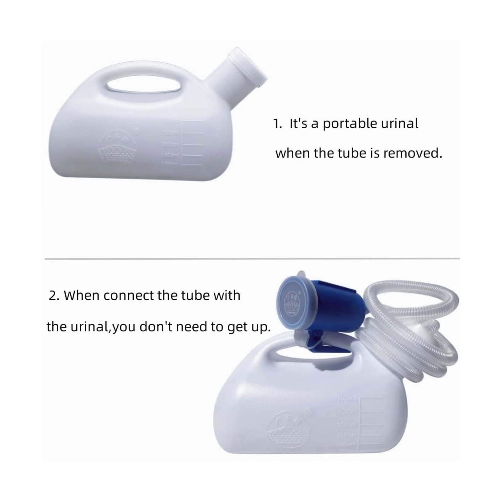 3000ML Large Male Urinal Portable Mens Potty Pee Bottle Collector Travel Toil…