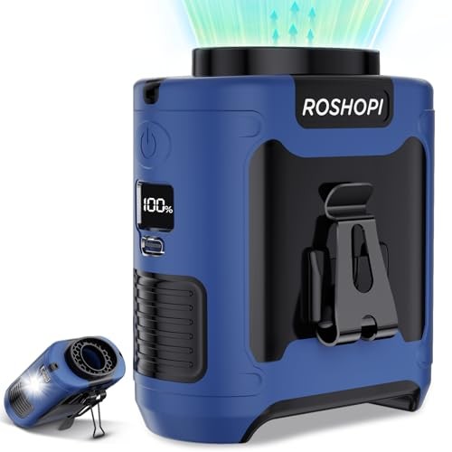 AI Portable Fan Rechargeable -10000mAh, 40H Work Time with 5 Speeds Blue