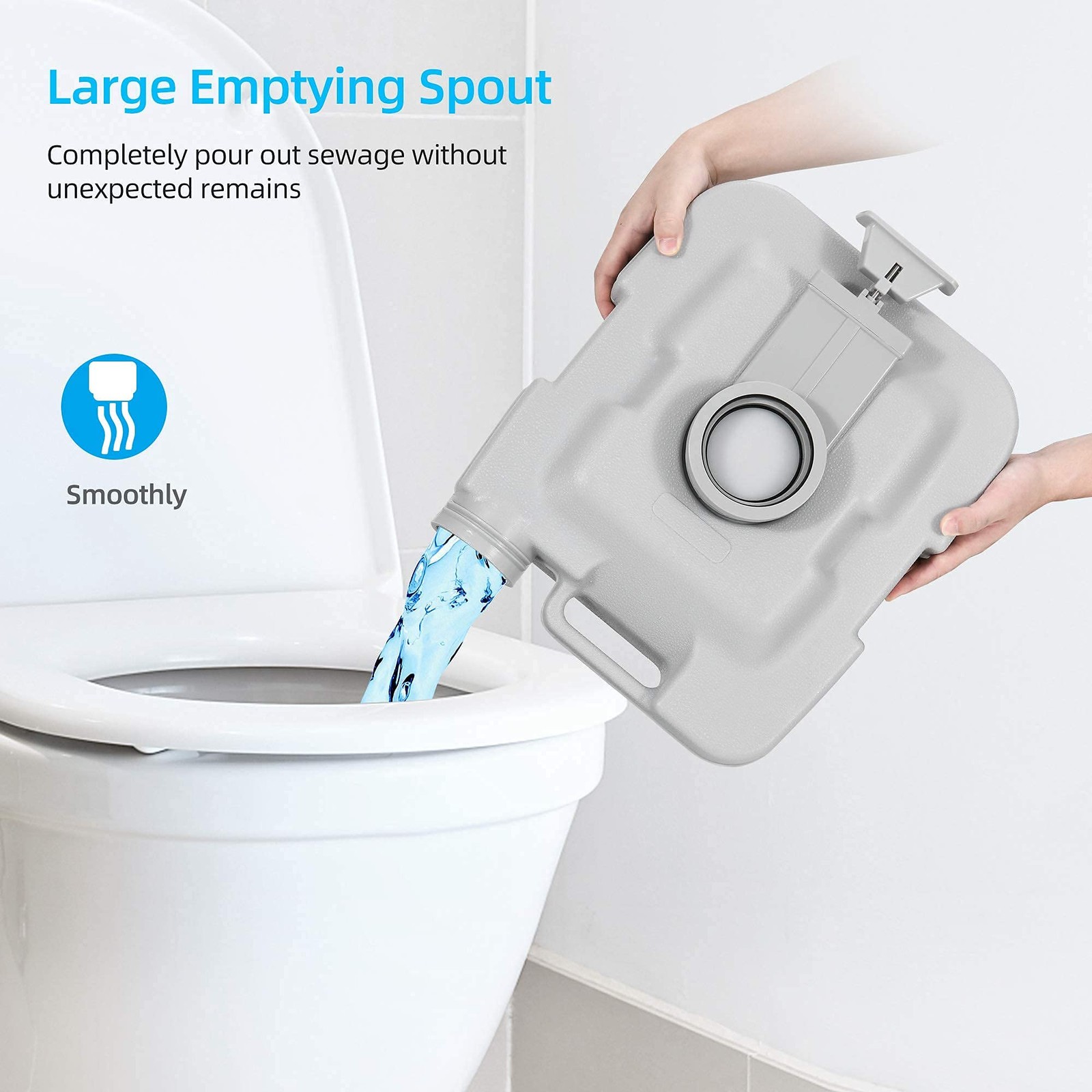 Yitahome Portable Travel Toilet Rv Potty 2.6 Gallon Detachable Tank Double