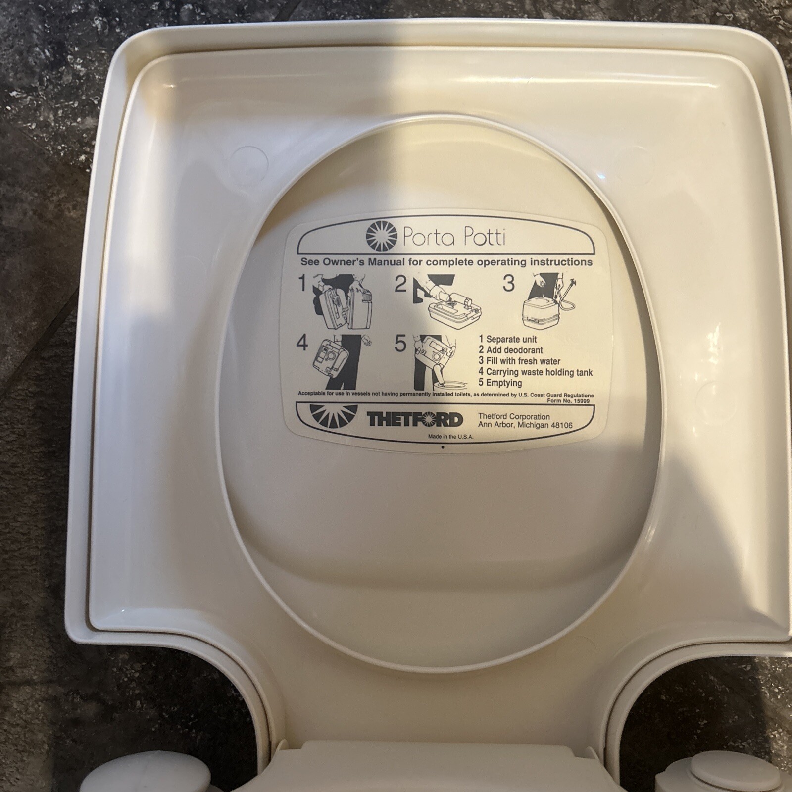 THETFORD MODEL 155 PORTA POTTI PORTABLE TOILET 4.3 GALLONS BRAND NEW!!!