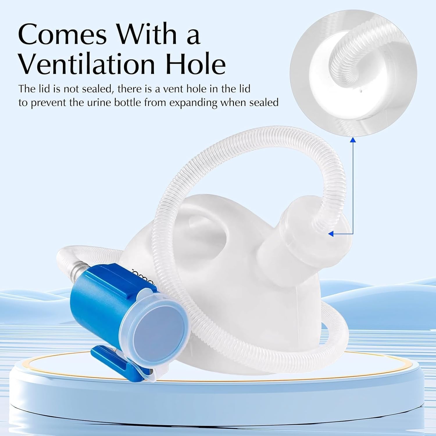 Men’s Spill-Proof Urinal Bottle – Lightweight, 2000 ml Capacity with Long Tube