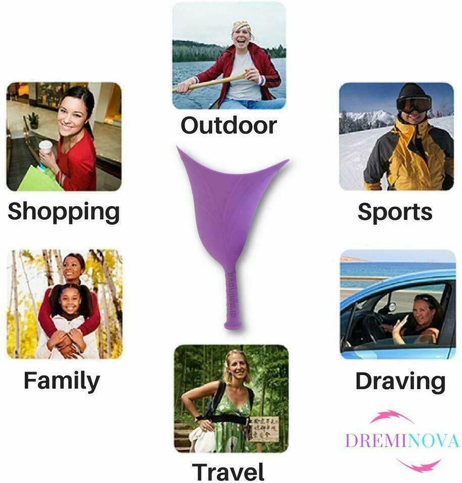 REUSABLE FEMALE PEE URINAL FUNNEL WOMEN CAMPING OUTDOOR URINATION DEVICE