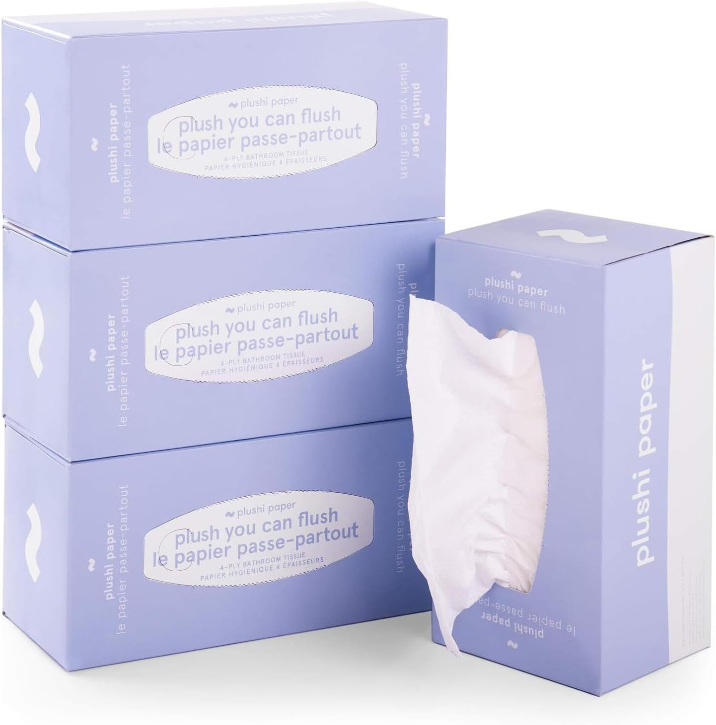 Septic Safe Tube Free Toilet Paper- 4-Ply, Quick-Dissolving, Biodegradable Tissu