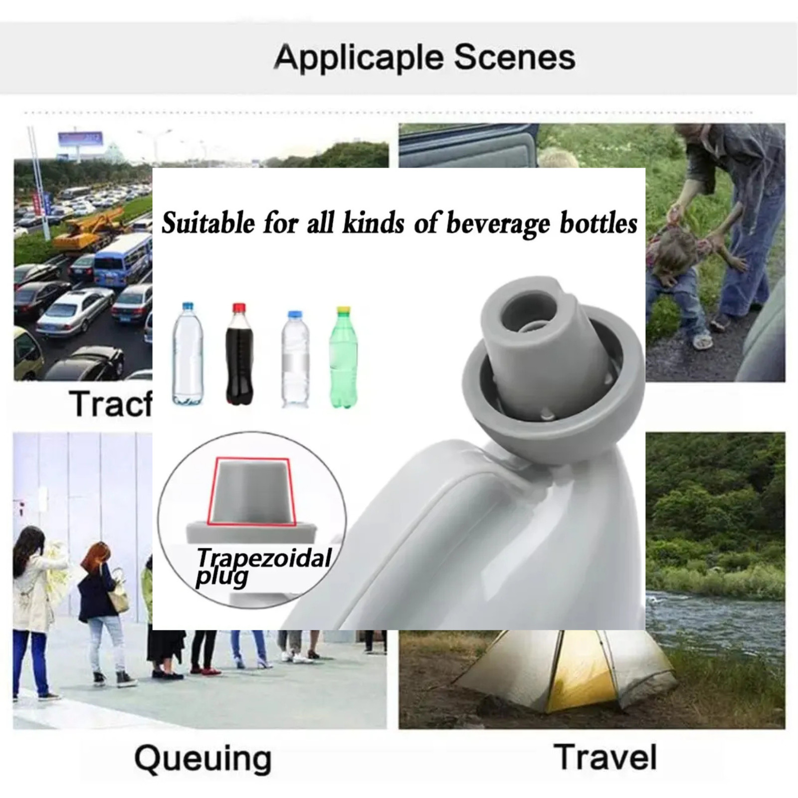 PORTABLE URINE TOILET AID FOR MEN WOMEN CHILDREN – TRAVEL, OUTDOOR, EMERGENCY